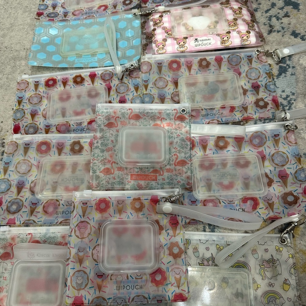 Assorted Patterned Zip Pouches